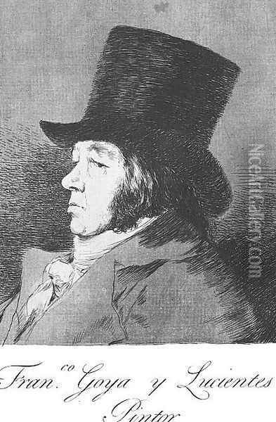 Caprichos - Plate 1: Francisco Goya y Lucientes Oil Painting - Francisco De Goya y Lucientes