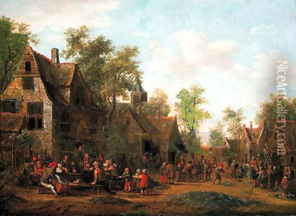 A Kermesse in a village Oil Painting - Barent Gael