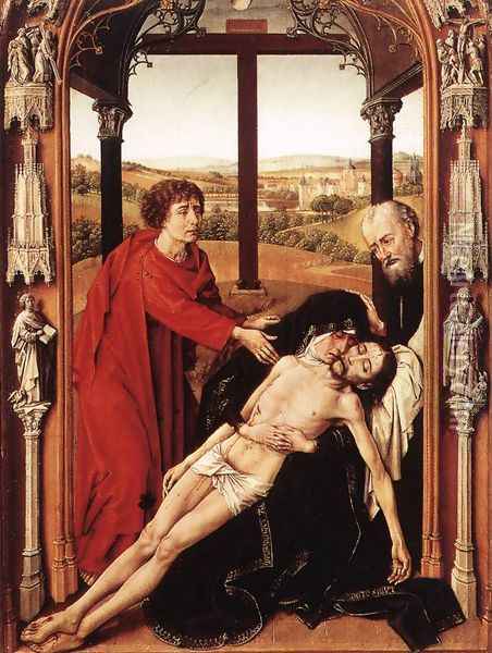 Pieta c. 1500 Oil Painting - Michel Sittow