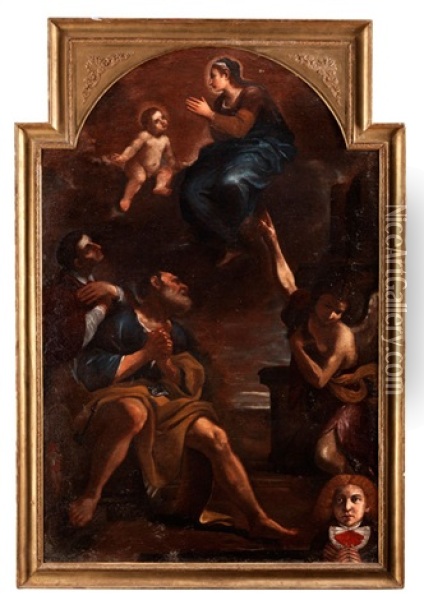 Verehrung Der Heiligen Maria Als Furbitterin Oil Painting -  Guercino