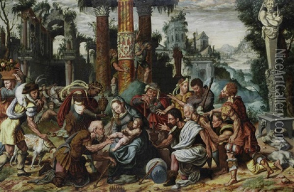 The Adoration Of The Magi Oil Painting - Cornelius Buys the Younger