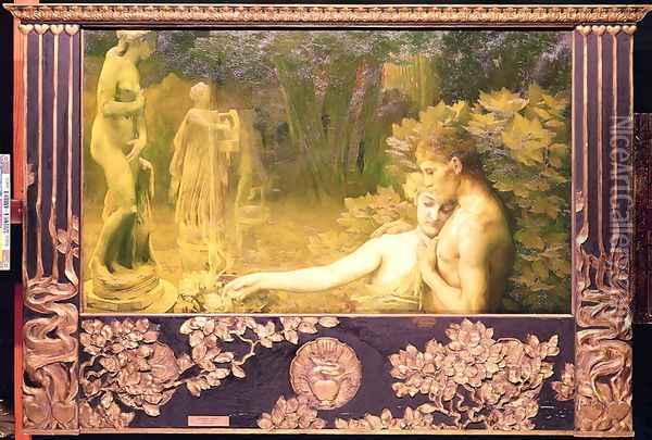 The Golden Age, 1897-98 Oil Painting - Janos Vaszary