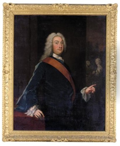 Portrait Of Thomas Fermor, 1st Earl Of Pomfret Oil Painting - Joseph Highmore