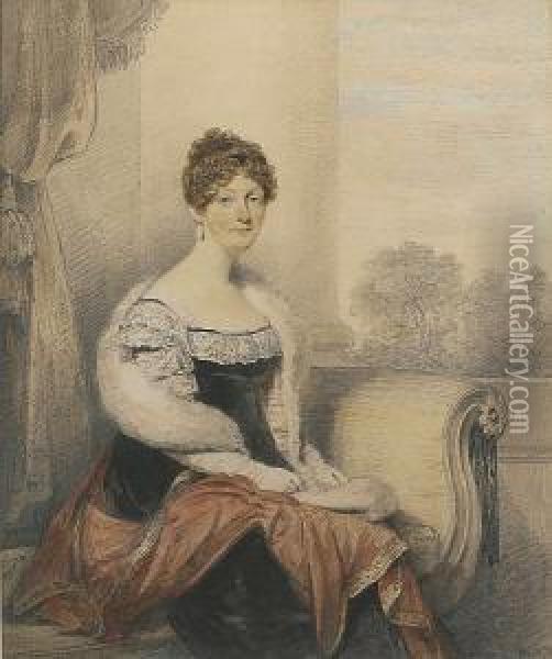 Portrait Of A Lady Oil Painting - Henry Edridge