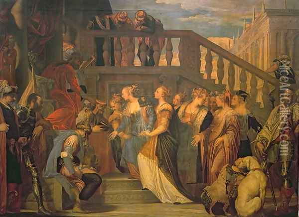 Esther and Ahasuerus Oil Painting - Paolo Veronese (Caliari)