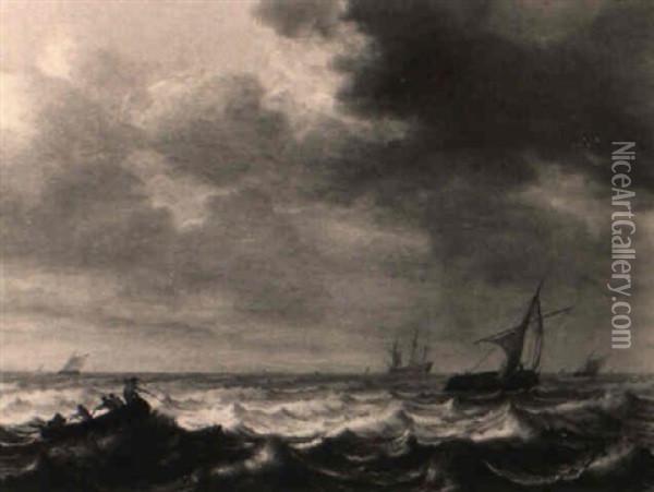 Marine Oil Painting - Pieter Mulier the Elder