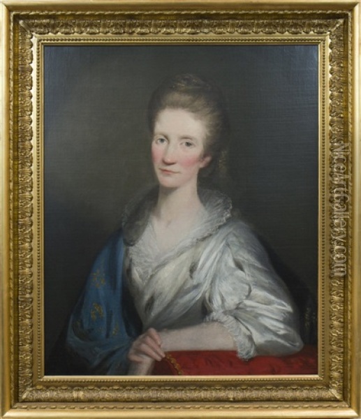 Portrait Of Mrs Grizel Maxwell Of Carriden Oil Painting - John Thomas (Seaton) Seton