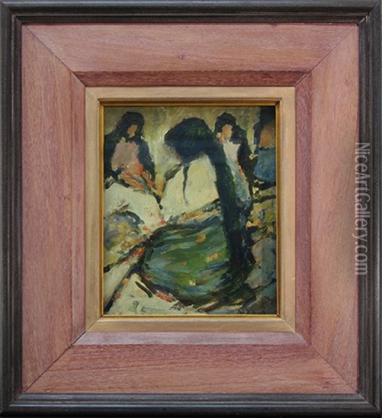 Women At The Market Oil Painting - Jan Rubczak