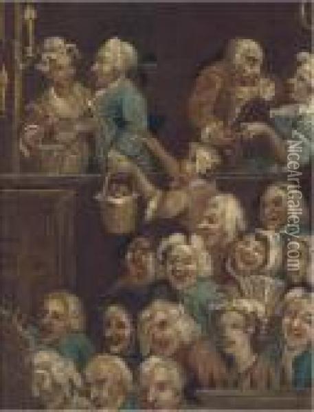 The Laughing Audience Oil Painting - William Hogarth