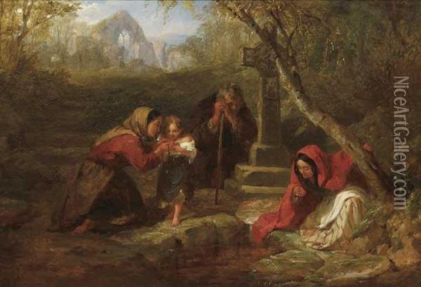 The Holy Well Oil Painting - Frederick Goodall