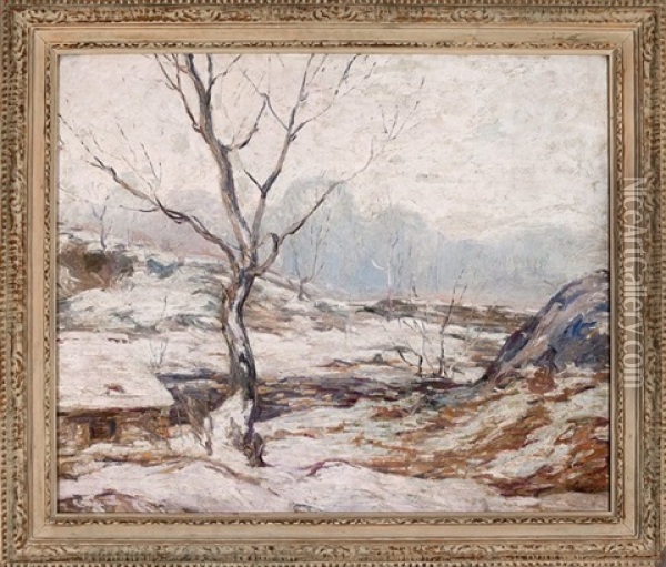 Snow Scene Oil Painting - Harry G. Berman