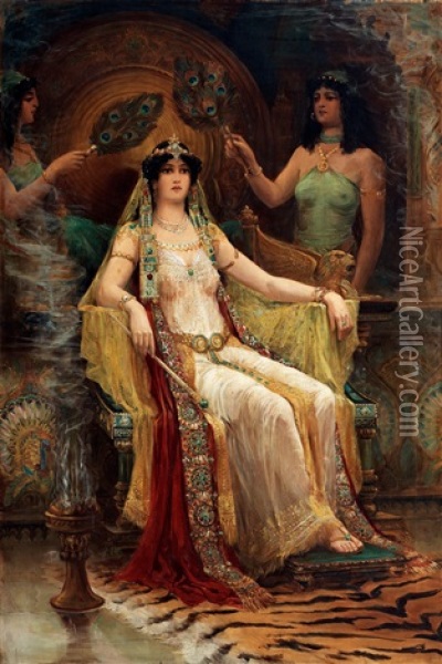Drottningen Av Saba Oil Painting - Edward Slocombe