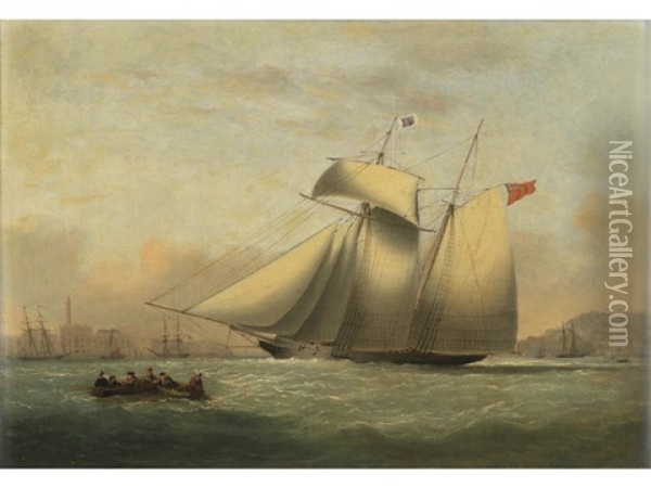 Sailing In Pymouth Sound Oil Painting - Nicholas Matthew Condy
