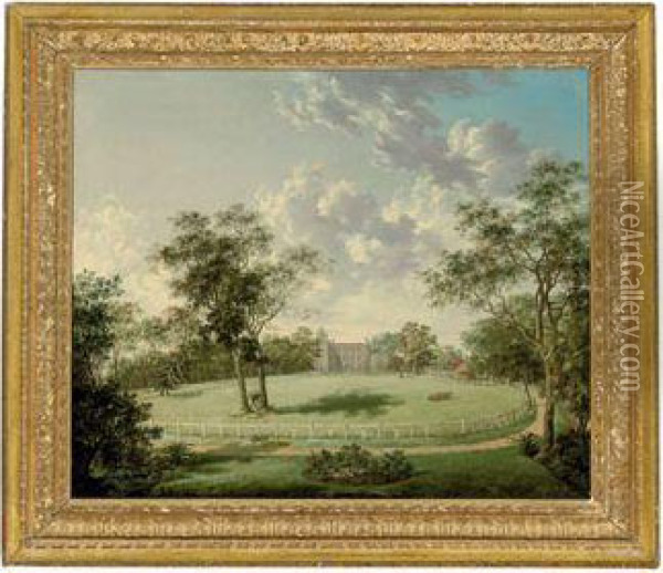 A View Of Morris Marsault's Residence, Richmond Green Oil Painting - William Capon