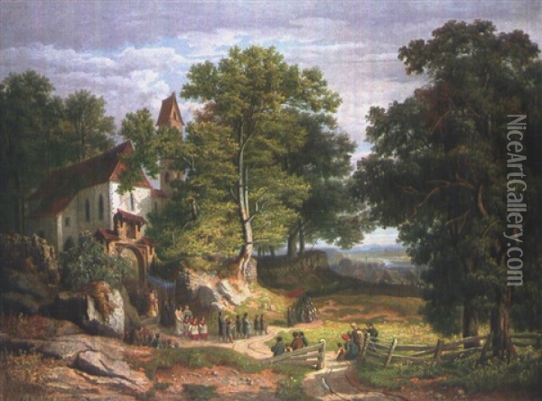 Bei Grunwald Oil Painting - Joseph Nikolaus Buettler