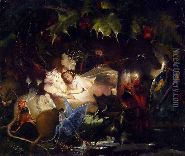 The Fairy Bower Oil Painting - John Anster Fitzgerald