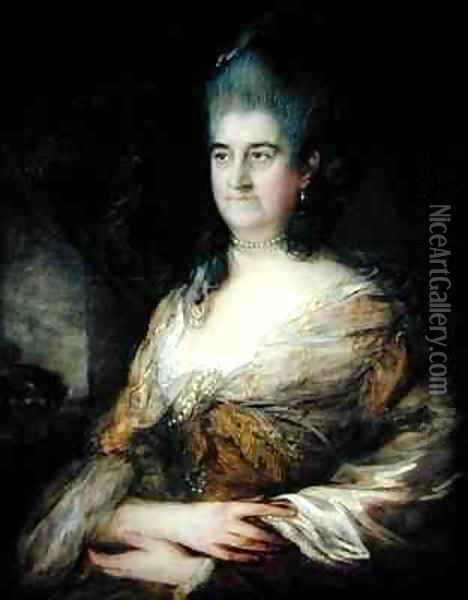 Portrait of a Lady said to be Elizabeth Chudleigh Oil Painting - Thomas Gainsborough