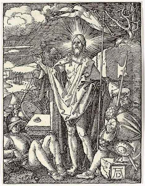 The Resurrection, from The Small Woodcut Passion Oil Painting - Albrecht Durer