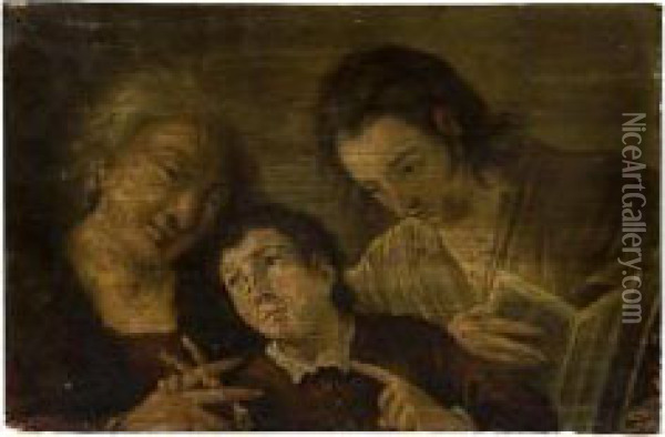 Lezione Di Musica Oil Painting - Pietro Della Vecchio
