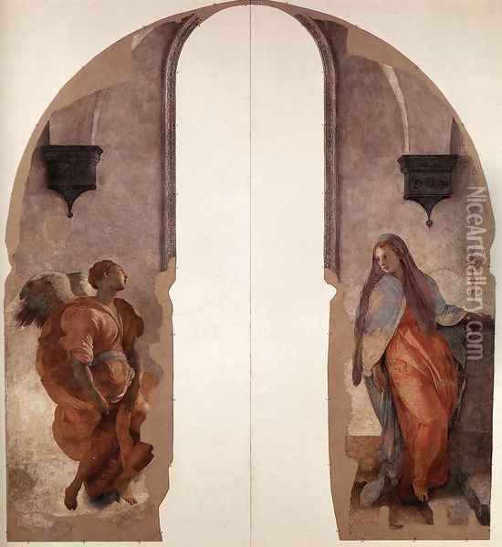 Annunciation Oil Painting - (Jacopo Carucci) Pontormo