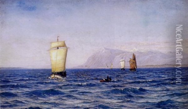 Ved Norges Kyst Ved Kristianssund Oil Painting - Vilhelm Karl Ferdinand Arnesen