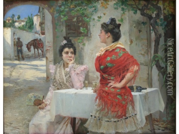 Jealousy Oil Painting - Ricardo (Panito) Brugada y Panizo