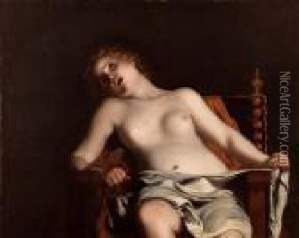 Morte Di Cleopatra Oil Painting - Guido Cagnacci