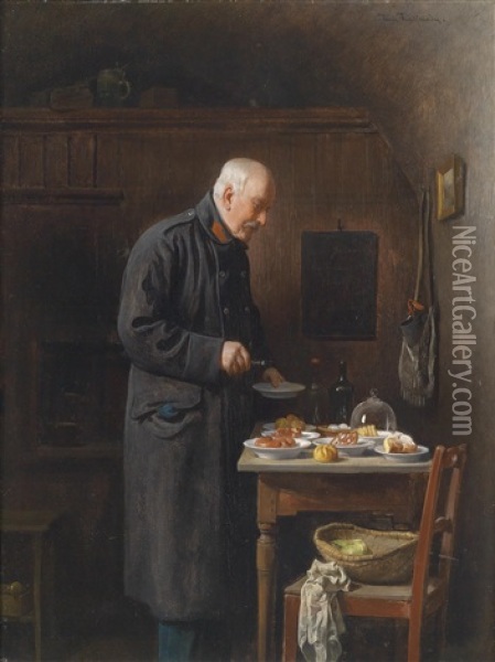 Schwere Wahl Oil Painting - Friedrich Ritter von Malheim Friedlaender