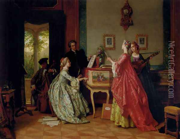The Recital Oil Painting - Jean Carolus