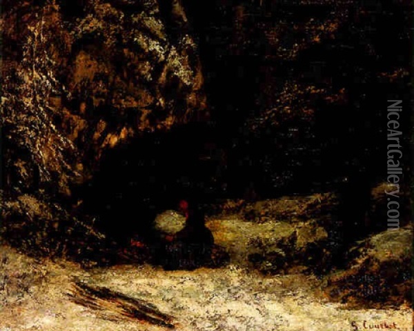 L'hiver Dans Les Montaignes Du Doubs, Vers 1872 Oil Painting - Gustave Courbet