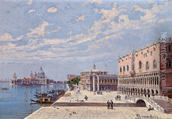 Blick Auf Den Palazzo Ducale, Venedig Oil Painting - Antonietta Brandeis