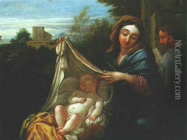 The Holy Family Oil Painting - Nicolas Pierre Loir