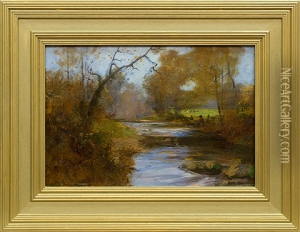 On The River Oil Painting - Alexander Mann