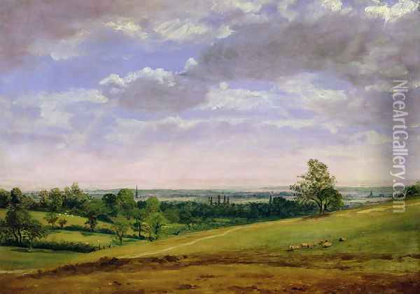 View from Highgate Hill Oil Painting - John Constable