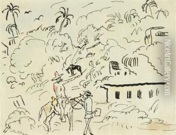 Untitled Oil Painting - Jules Pascin