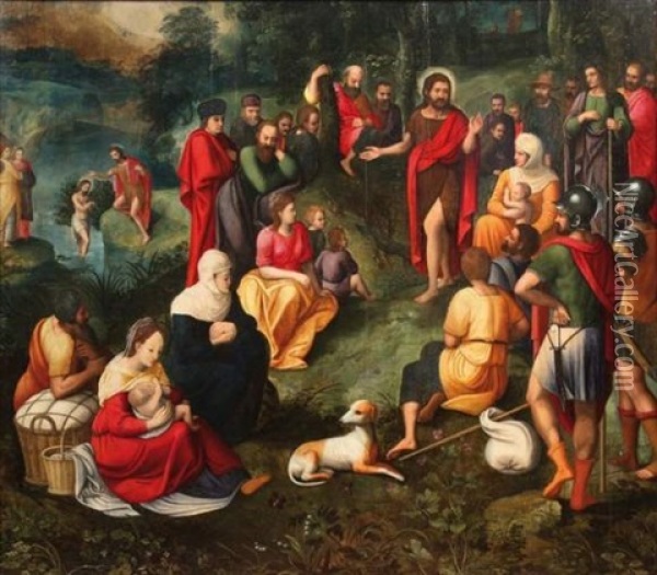 La Predication De Saint Jean-baptiste Oil Painting - Pieter Balten
