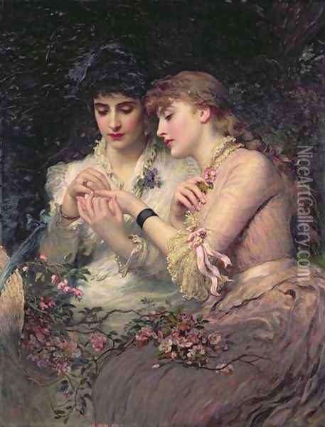 A Thorn Amidst Roses, c.1887 Oil Painting - James Sant