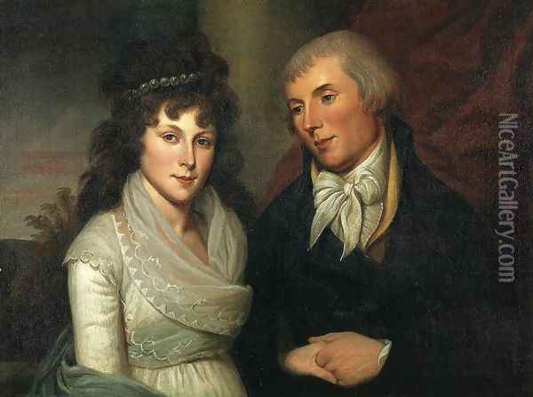 Mr. and Mrs. Alexander Robinson Oil Painting - Charles Willson Peale