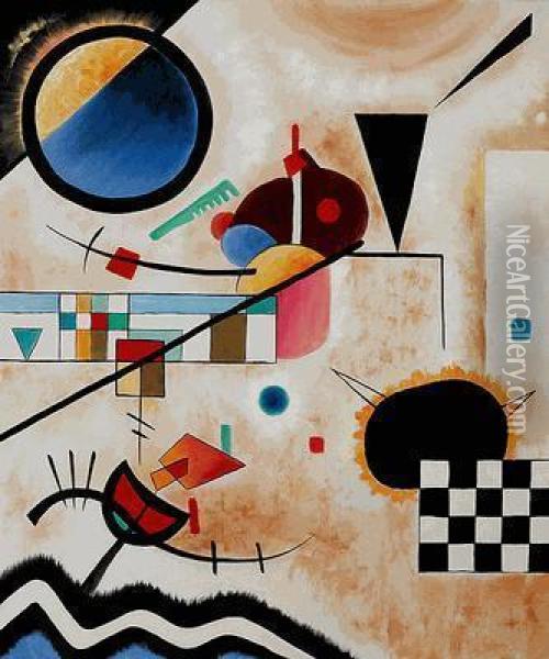 Contrasting Sounds Oil Painting - Wassily Kandinsky