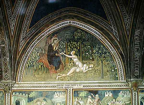 The Creation of Eve 1356-67 Oil Painting - Manfredi de Battilor Bartolo Di Fredi Fredi