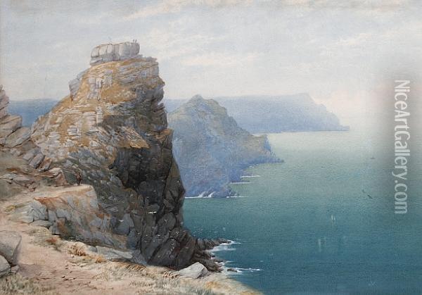 Sea Cliffs Oil Painting - Emily Nicholson