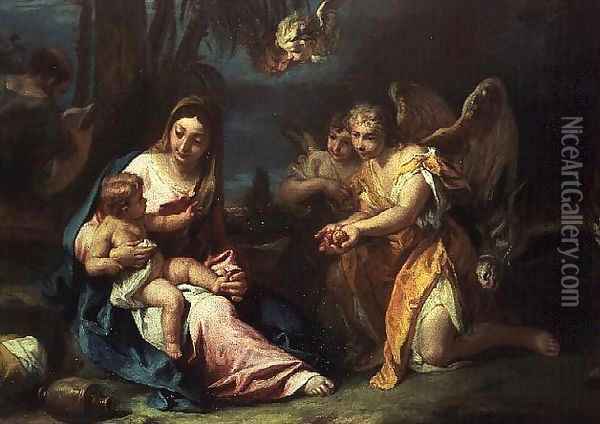 The Rest on the Flight into Egypt Oil Painting - Sebastiano Ricci