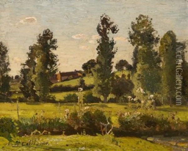 Sommerliche Landschaft Oil Painting - Louis Alexandre Cabie