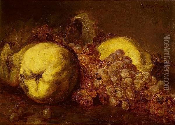 Still Life With Fruits Oil Painting - Ioannis Economou