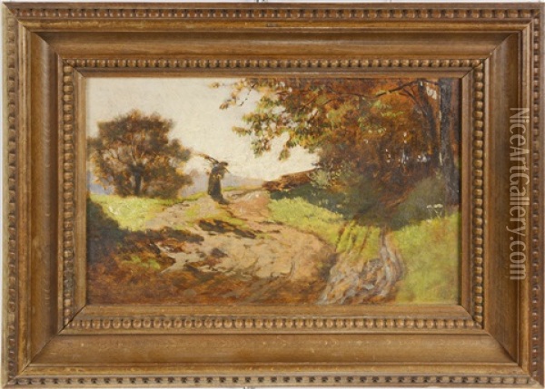 Landscape With A Ravine Oil Painting - Hugo Charlemont