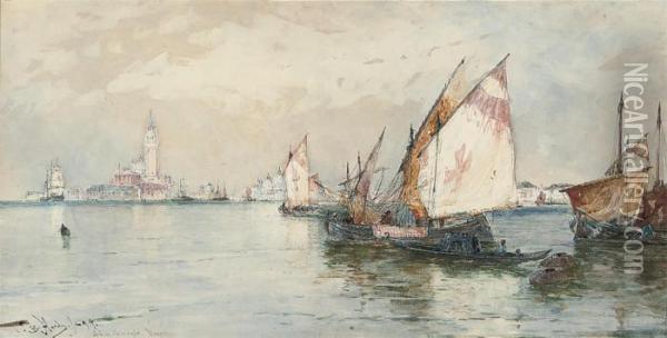 Off San Giorgio, Venice Oil Painting - Thomas Bush Hardy