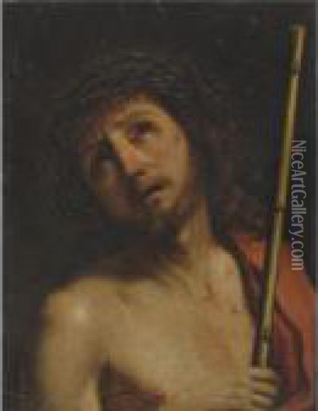Christ Crowned With Thorns Oil Painting - Guercino