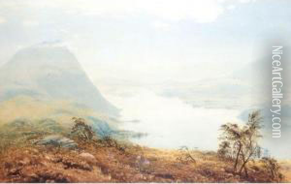 Lake District View Oil Painting - Frederick Tucker