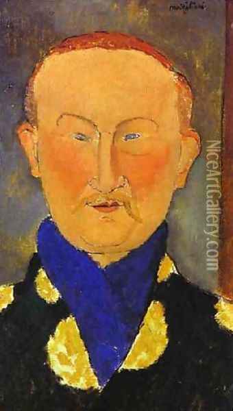 Portrait Of Leon Bakst Oil Painting - Amedeo Modigliani