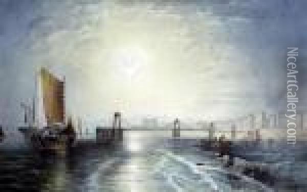 Brighton Chain Pier Oil Painting - William Eddowes Turner